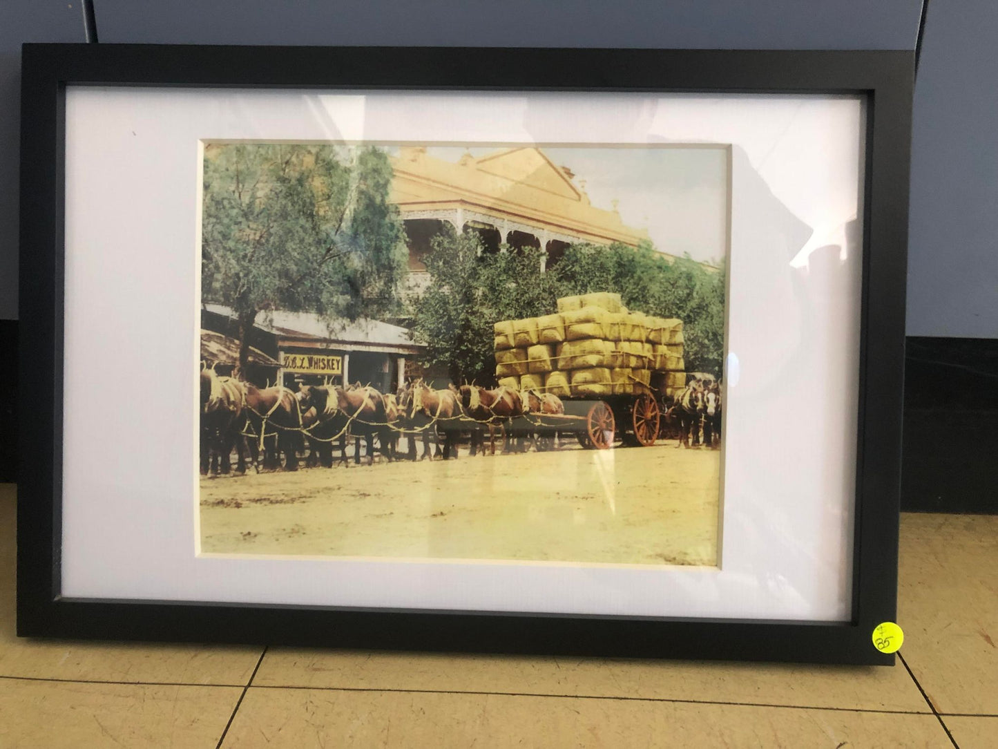 Street Scene framed coloured print